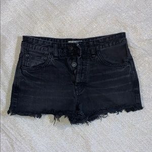 Free People Black Jean Shorts